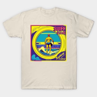 Summer Vintage Beach Surf Vinyl Album Cover T-Shirt